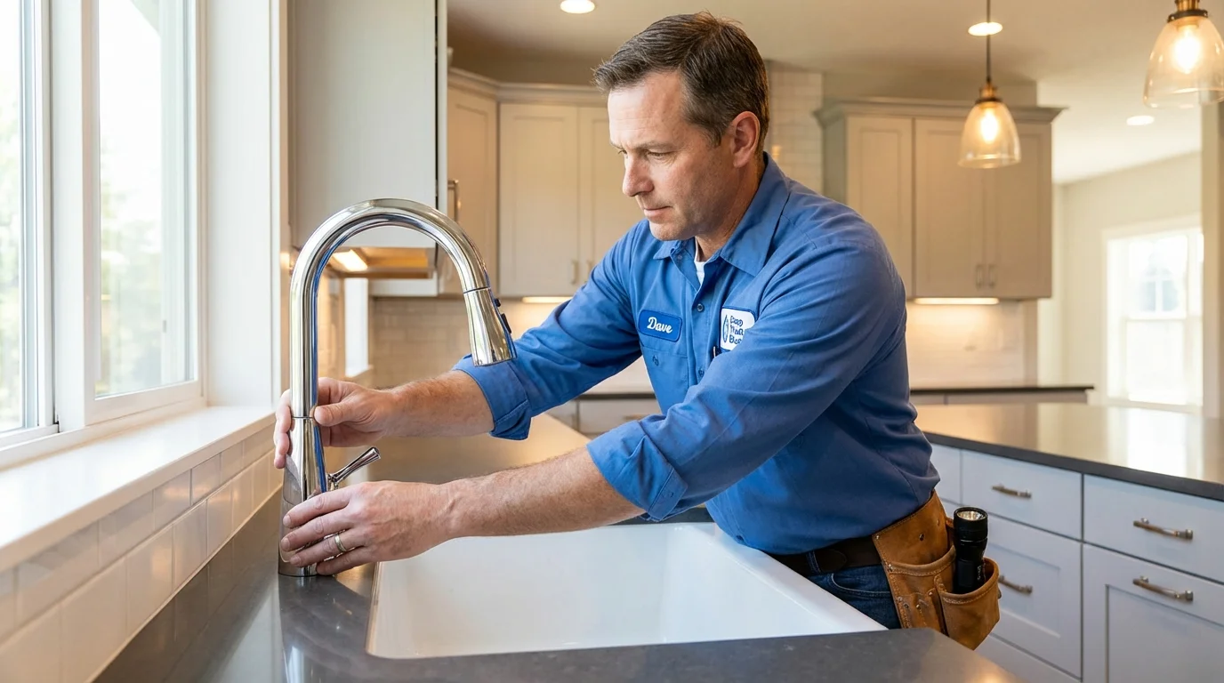 Kitchen faucet installation by Johns Plumbing LLC in Bergenfield